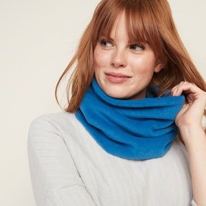 Teal/Blue Fleece Tube Scarf for Women
